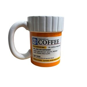Prescription Coffee Mug - Orange and White